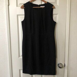 NWT Calvin Klein Black Sleeveless Sheath Dress 14
